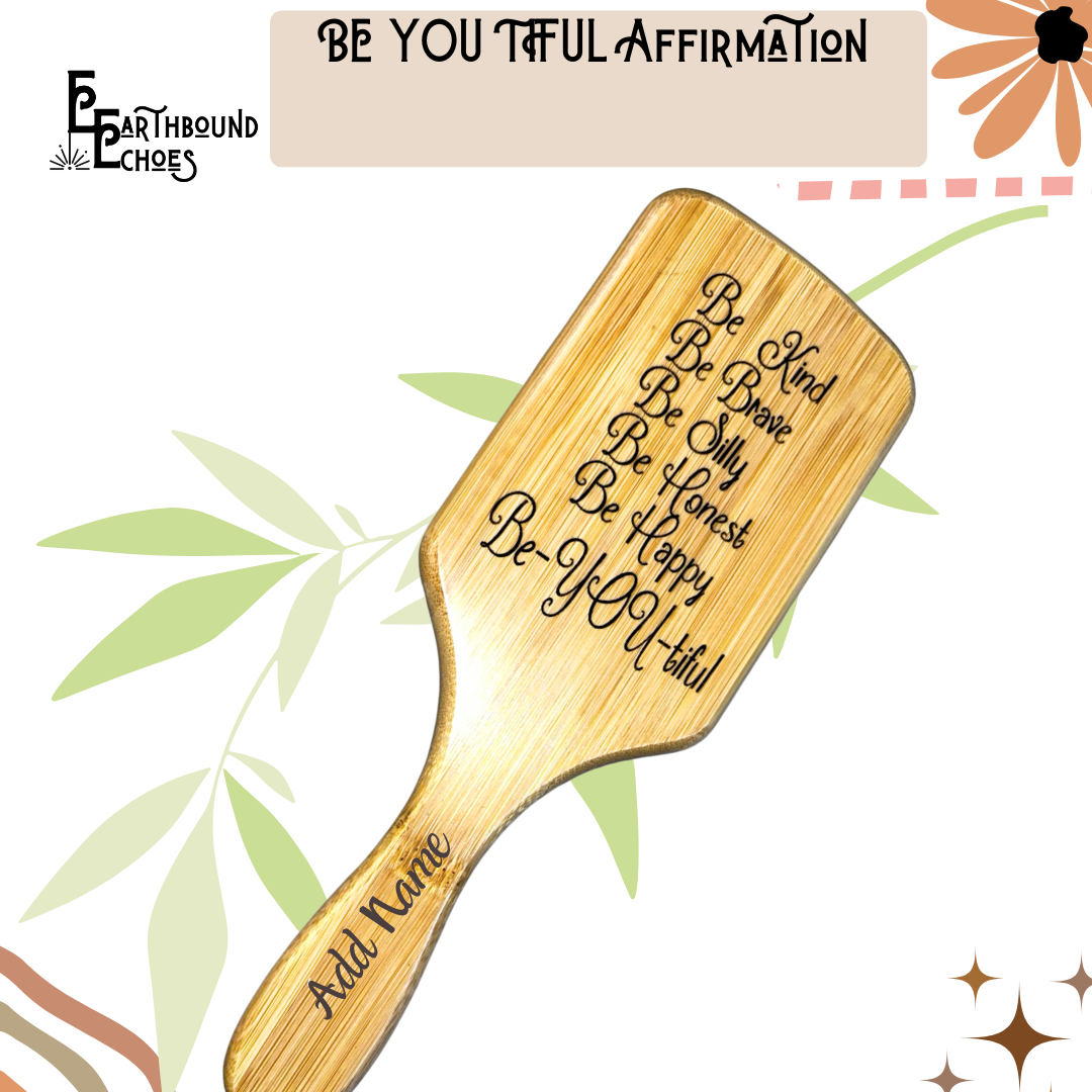 Bamboo Hair Brush Personalized - Elegance in Every Stroke