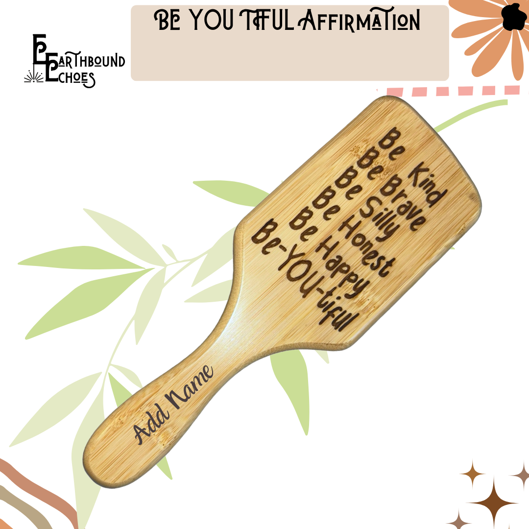 Bamboo Hair Brush Personalized - Elegance in Every Stroke