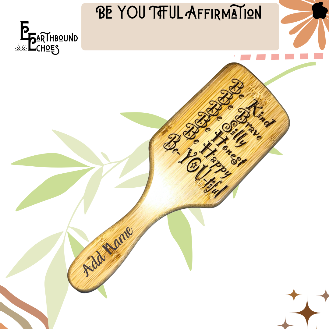 Bamboo Hair Brush Personalized - Elegance in Every Stroke