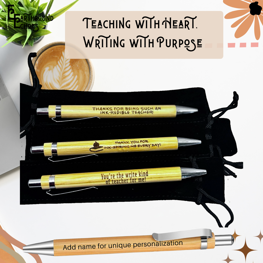 Personalized Bamboo Pen – Engraved with Gratitude for Teachers
