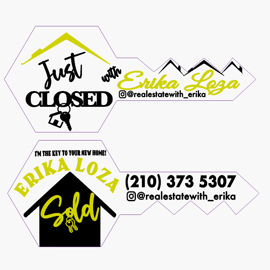 Custom Double-Sided Realtor Key Sign
