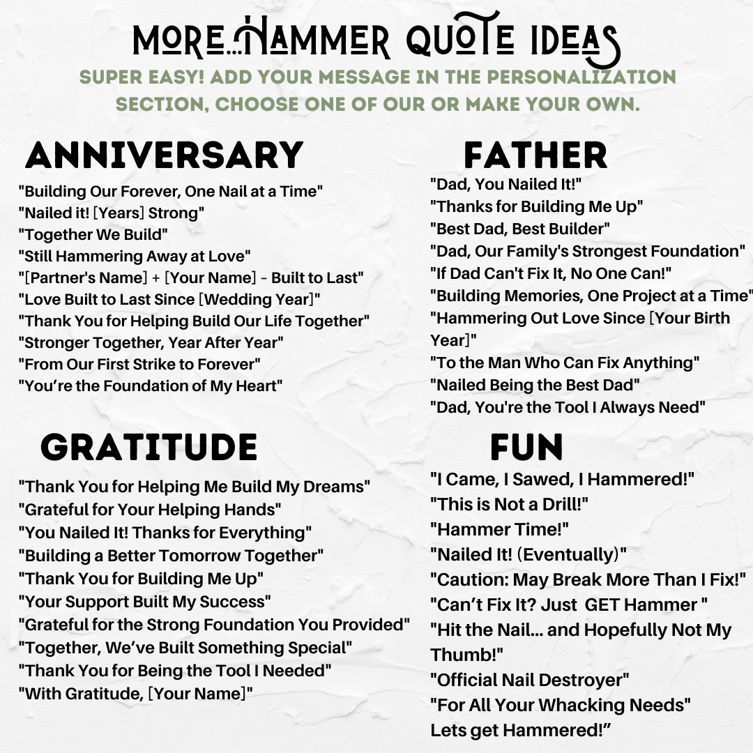 Hammer Wooden - Personalized