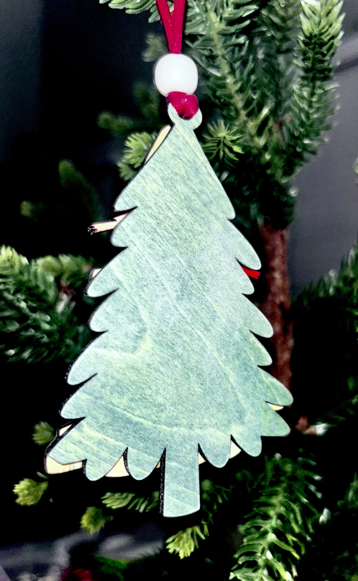 Wooden Cardinal Memorial Ornament