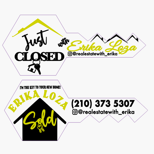Custom Double-Sided Realtor Key Sign