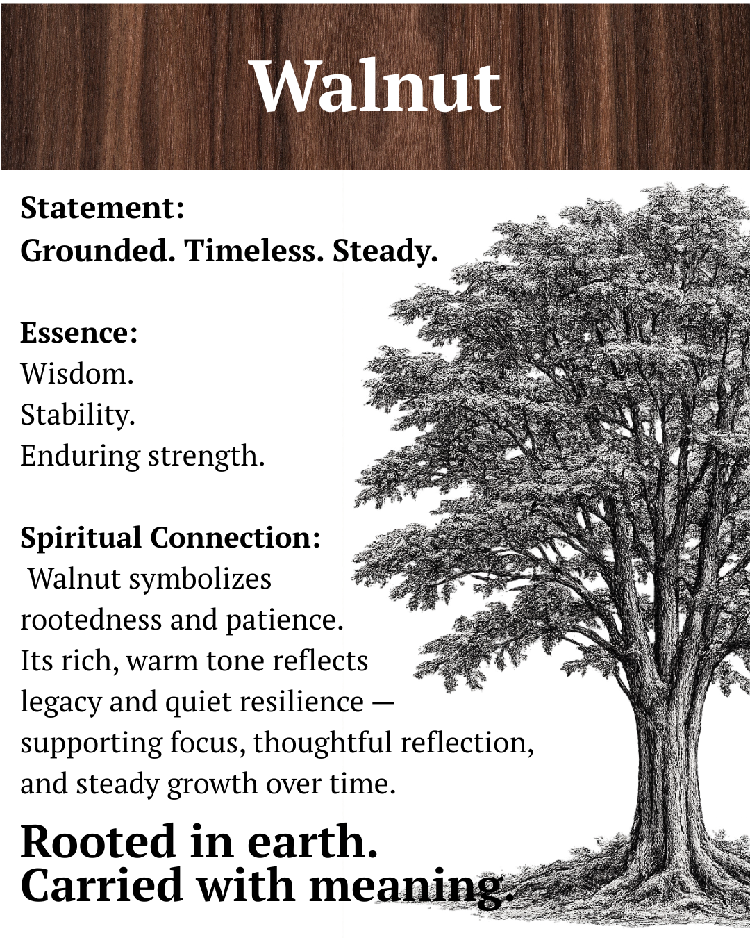 Handcrafted Walnut Oval Pendant Necklace – Artisan Wood Statement Jewelry – Earthbound Echoes