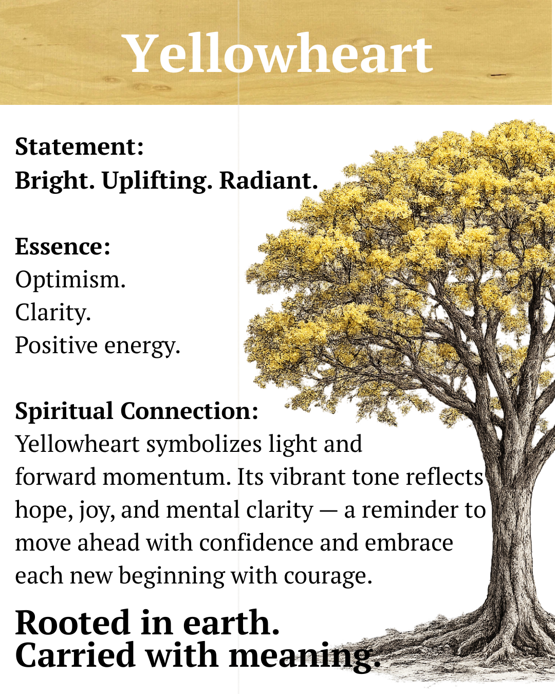 Handcrafted Yellowheart Oval Pendant Necklace – Artisan Wood Statement Jewelry – Earthbound Echoes